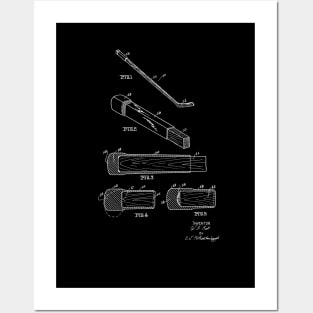 Hockey Stick End Buffer Vintage Patent Drawing Posters and Art